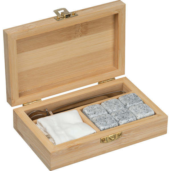 Ice cube set in Bamboo case EWA - Beige