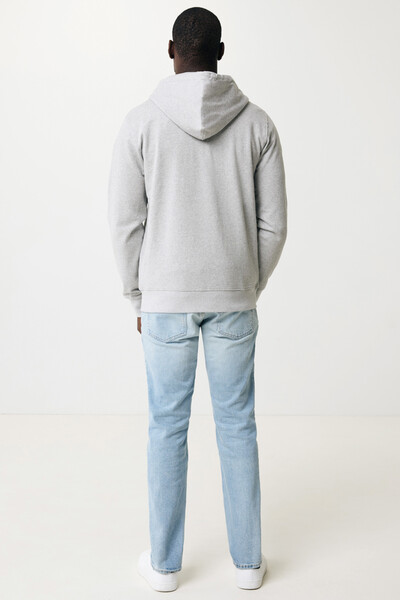Mikina na zips s kapucňou Iqoniq Abisko z recykl. bavlny - Heather Grey / XS