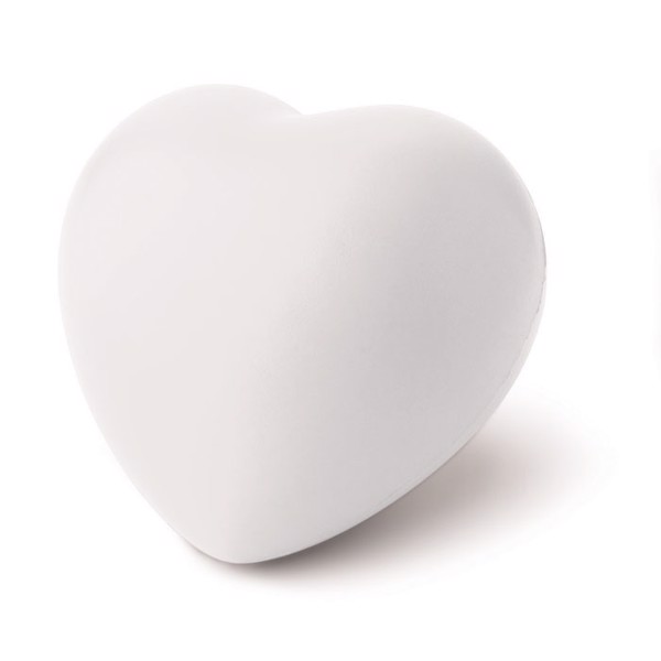 Anti-stress heart PU material Lovy - White