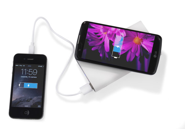 Power bank DOUBLE 8000 mAh - white