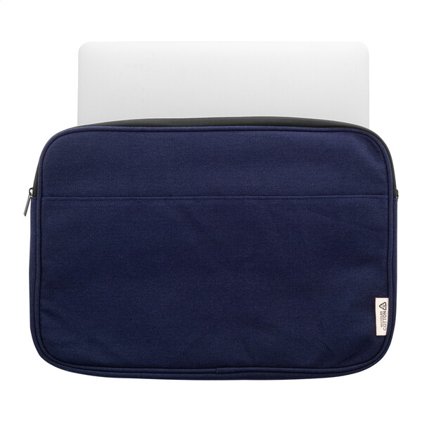 Sacoche ordinateur portable en toile recylcée Rebyss Comp - Bleu Foncé
