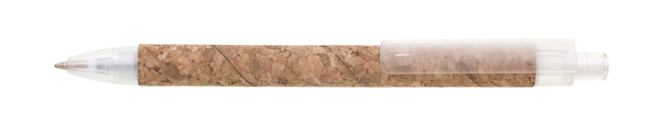 Kemični svinčnik Kork, površina plute, 138 mm - Bela
