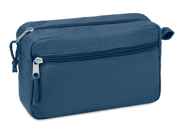 Trousse de toilette en chanvre Naima Cosmetic - Bleu