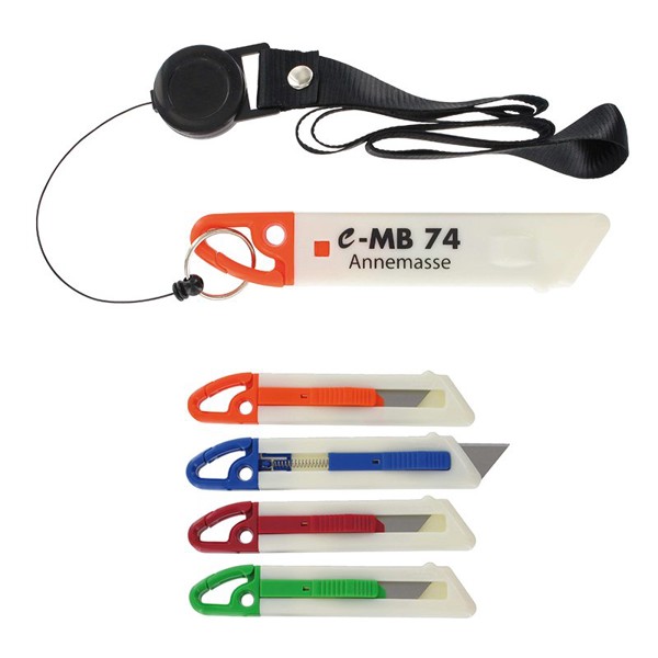 CUTTER LAME AUTO-RETRACTABLE TOUR DE COU - Rouge