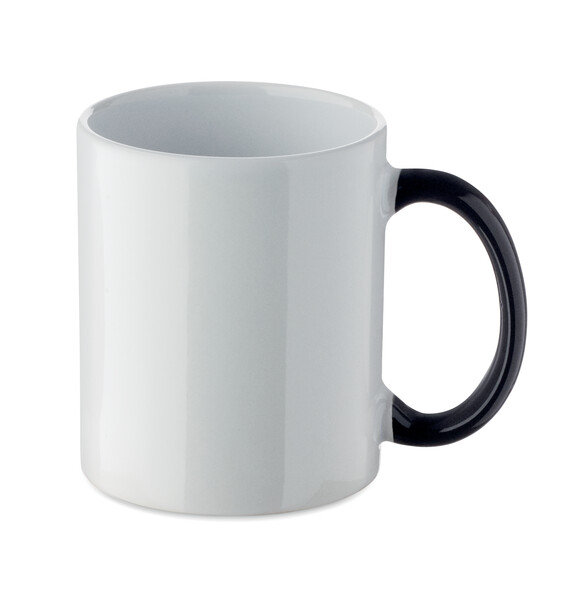 Ceramiczny kubek 300ml Festimug - Czarny / Czerwony