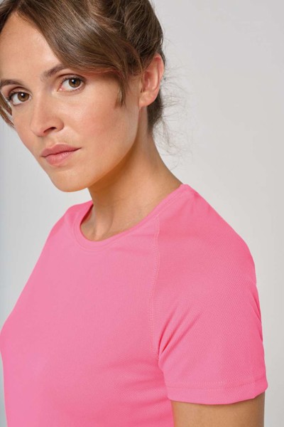Ladies' Short-Sleeved Sports T-Shirt - White / XS