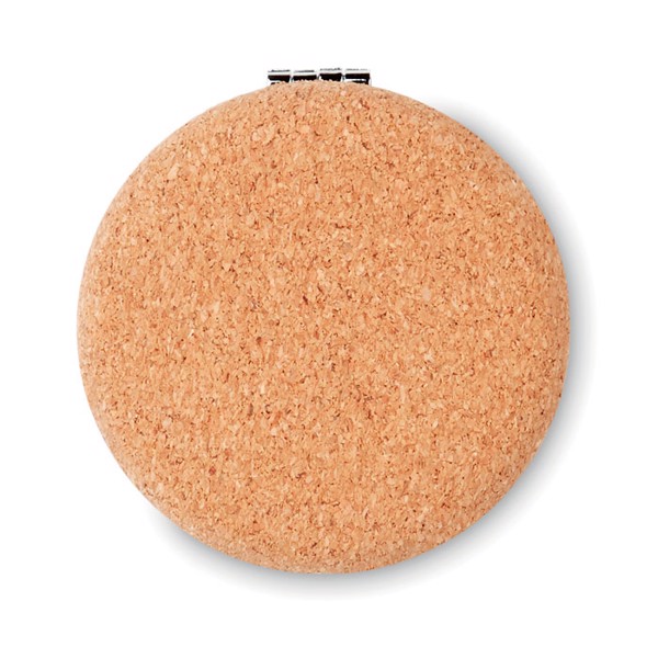 Guapa Cork compact mirror, 60mm, metal case