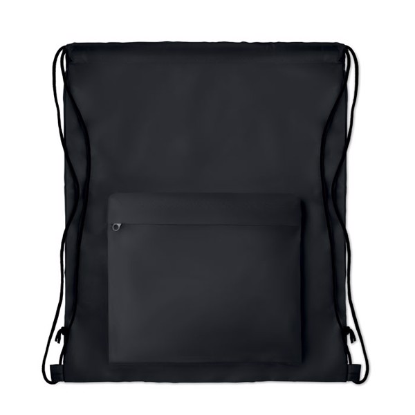 Pocket Shoop torbica z vrvico 210D poliester, 44x37 cm - Črna
