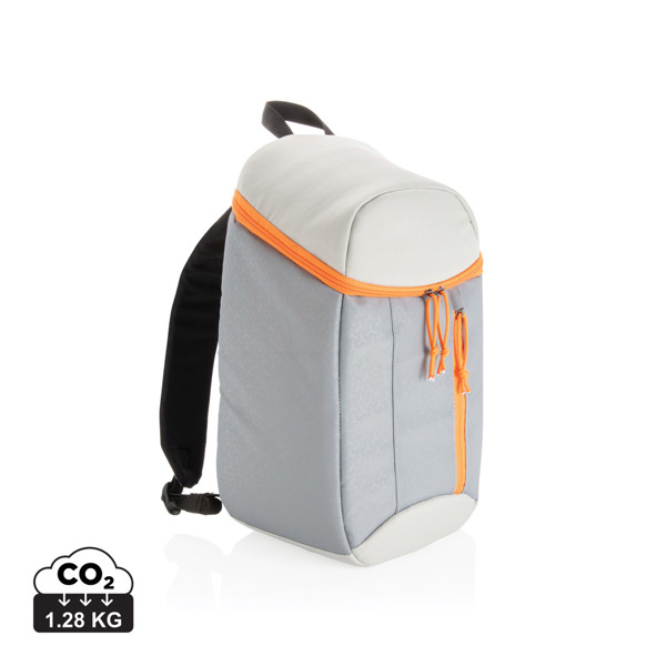 Hiking cooler backpack 10L - Grey / Orange