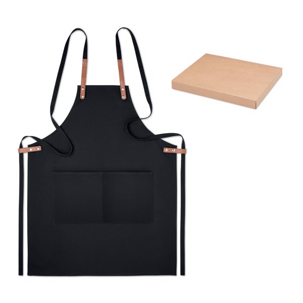 Organic cotton apron 340 gr/m² Nagpur Colour - Black