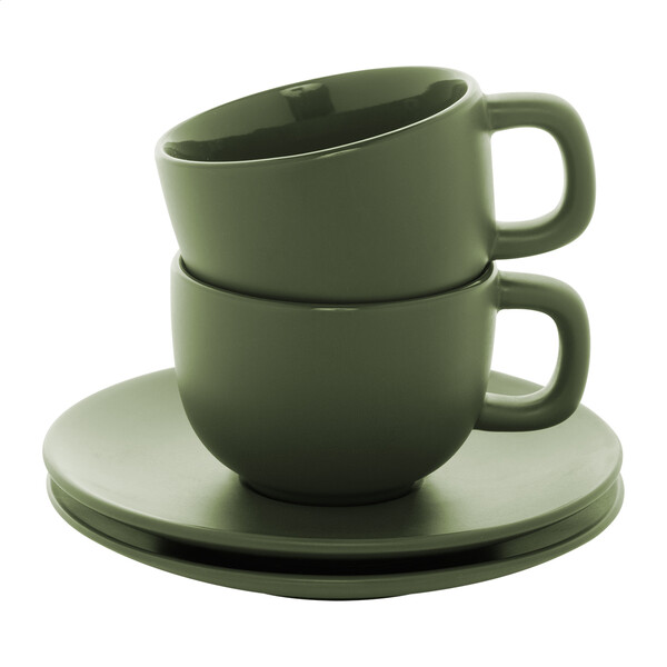 Zestaw filiżanek do cappuccino Caturra Plus - Zielony