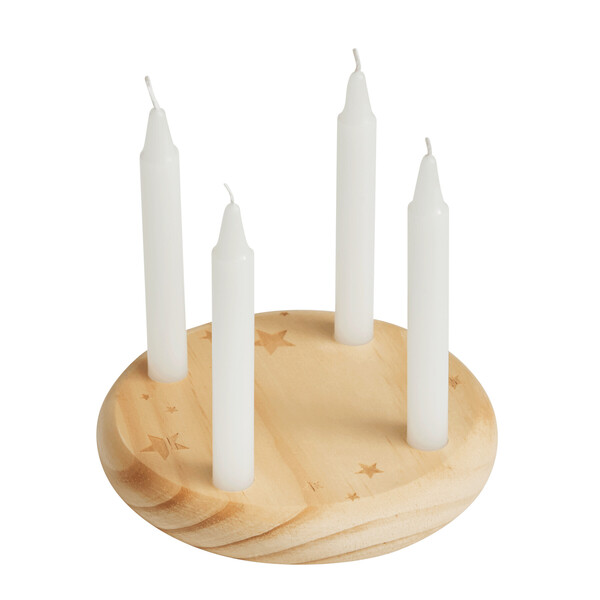 Malý drevený adventný veniec 4 - Vianoce