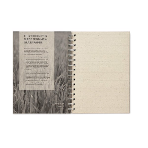 Grass Book notebook A5, 160 pages, 95 gsm