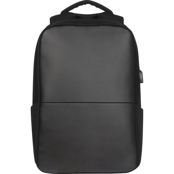 High-quality backpack with USB port FRANCES - Black