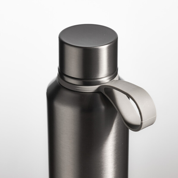 Garrafa Térmica em Aço Inoxidável Parede Dupla 600 ml - Prateada