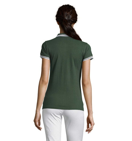 PASADENA pólo mulher 200g Pasadena Women - Forest Green / WhiteM