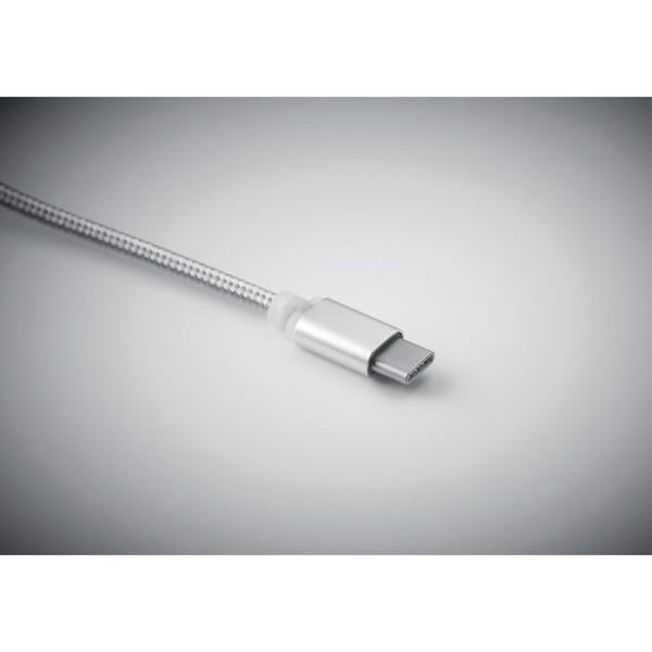 Rizo key ring cable USB-A,Type-C 2in1 - Silver