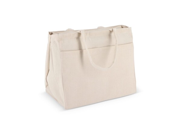 Sac fourre-tout en coton avec fermeture éclair OEKO-TEX® 39 x 24 x 34cm 320g/m².
