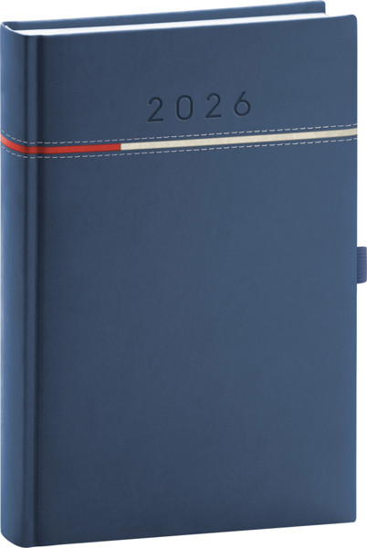 Notique Denní Diář Tomy 2027, Modro-Červený, 15 x 21 cm