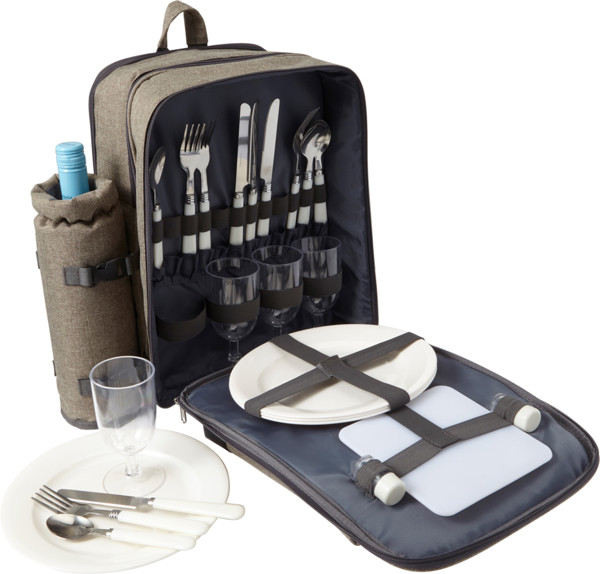 Mochila de poliéster para picnic (600D) Allison - Light Grey
