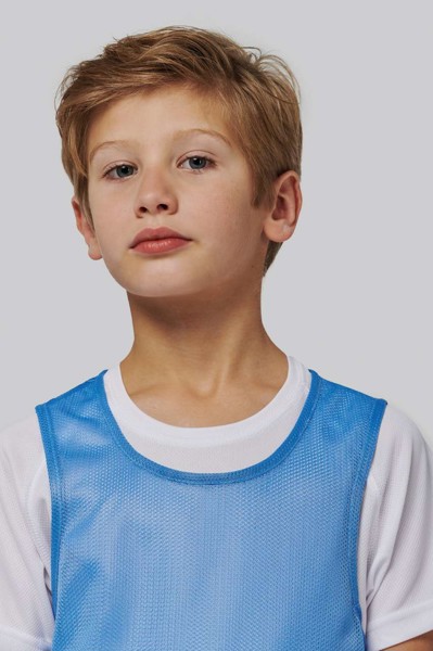 Kid's Lightweight Mesh Multisport Bib - White / 10/14