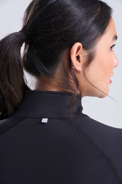 Women's Cool 1/2 Zip Sweat - Charcoal / Jet Black / L