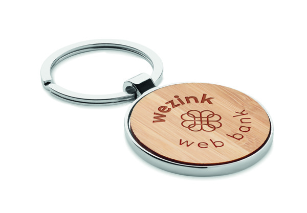 Round key ring metal bamboo Ballarat
