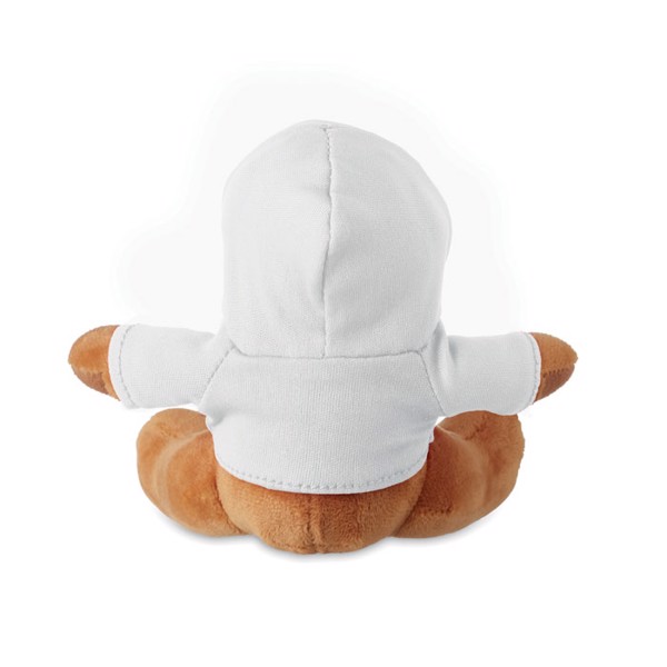 Plüsch-Rentier mit Hoody Rudolph - Weiß