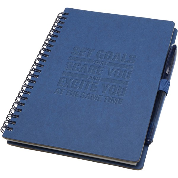Carnet A5 à couverture souple réutilisable et parure de stylos Slate (encre noire) - Marine