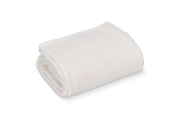 Korallenfleece-Decke OEKO-TEX®  Sublimation 130 x 170 cm 270 g/m² - Weiss