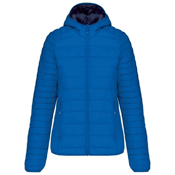 Ladies' Lightweight Hooded Padded Jacket - Light Royal Blue / L