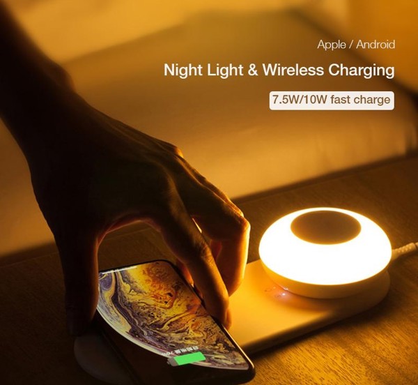 Wireless charger with night light
