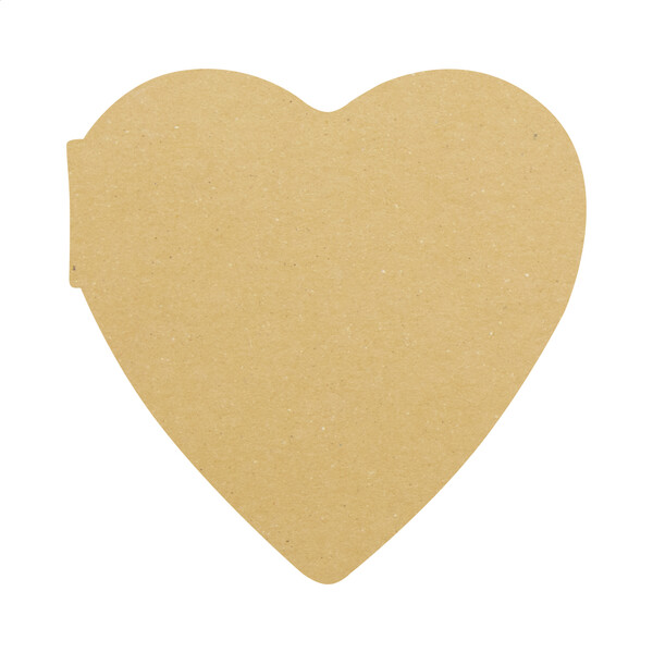 Bloc-notes autocollant personnalisé CreaStick Heart Eco