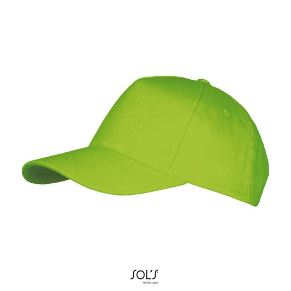 Sol's Long Beach - 5 Panel Cap - Lime
