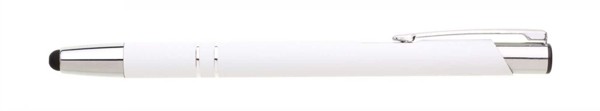Siona ballpoint pen, aluminium, touch function - White