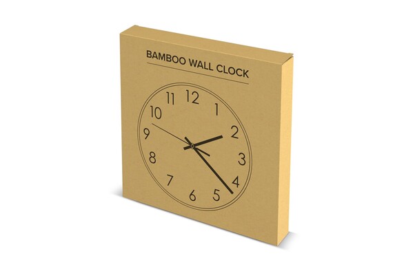 Wandklok bamboe