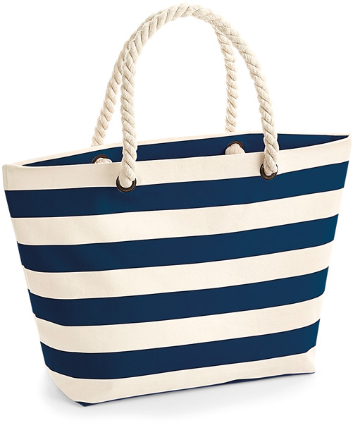 Τσάντα παραλίας "Nautical" Westford Mill | W 680 - Natural / Navy