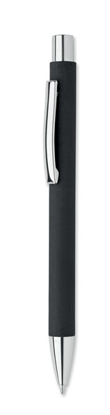 Recycled paper push ball pen Olympia - Black
