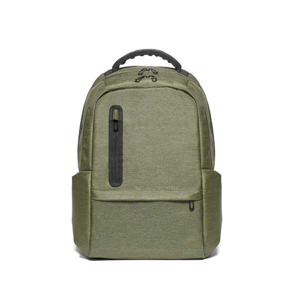 BOSTON. Voděodolný dvoubarevný nylonový batoh na 17'' notebook - Tmavě Zelená