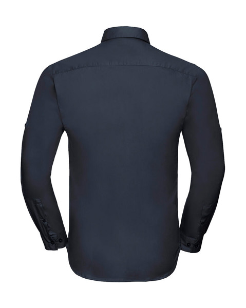 Roll Sleeve Shirt Long Sleeve - White / M