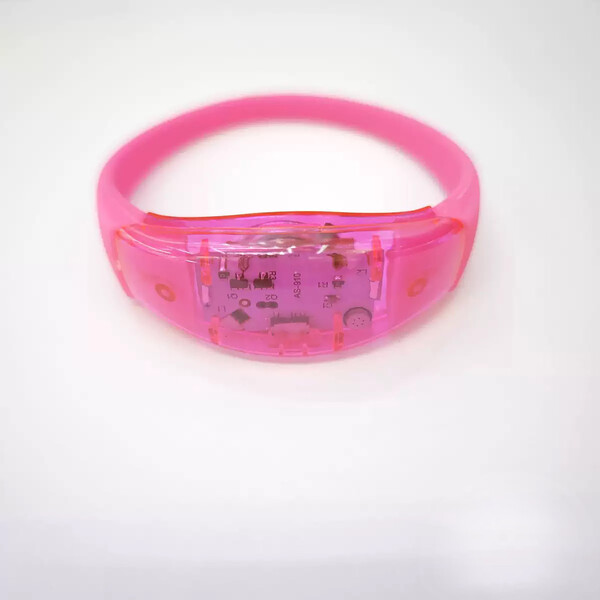 LED bracelet with sound or motion activation - WHITE