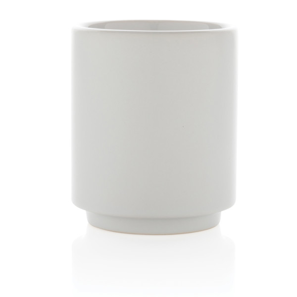 Ceramic stackable mug 180ml - White