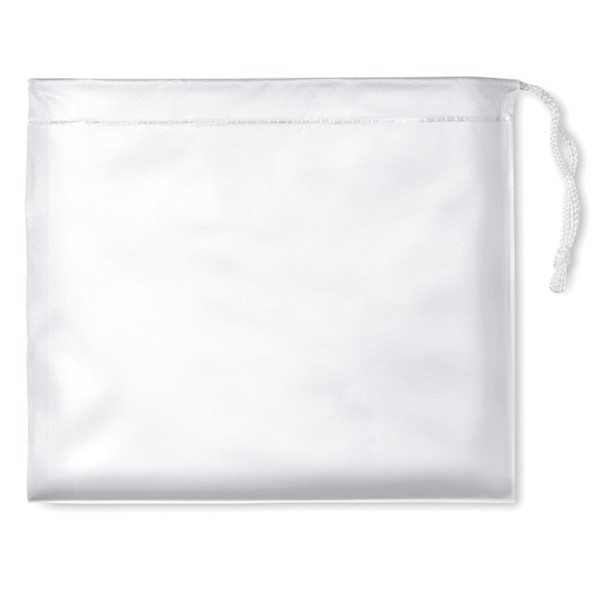 Műanyag kapucnis esőkabát Regal - fehér-TESZT