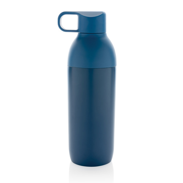 Bouteille iso 540ml en acier inoxydable recyclée Flow RCS - Bleu