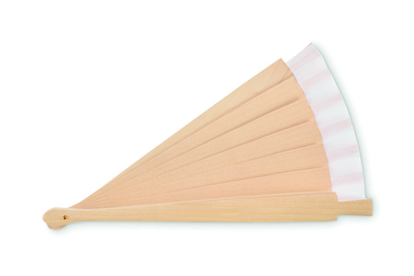 Wooden hand fan Woodfan - White