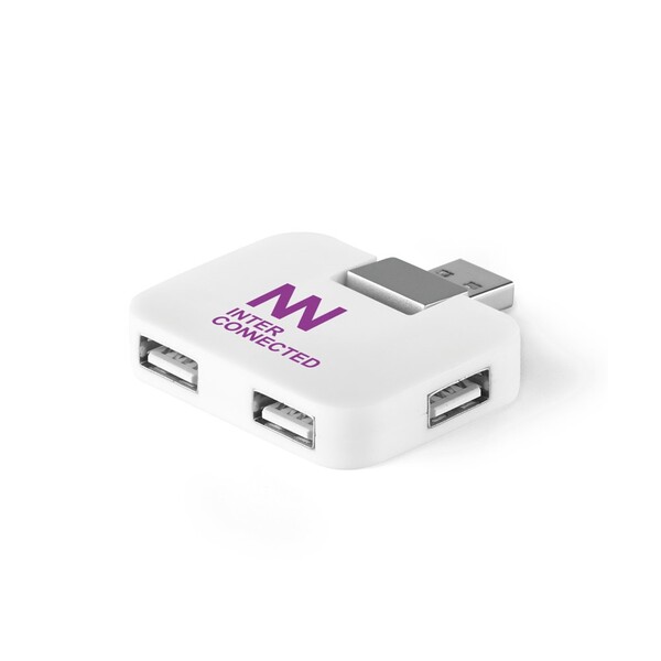 JANNES. HUB s 4 USB-A priključka od ABS-a - Bijela