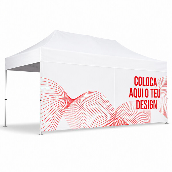 Kit de Tenda 6x3m, Impressão em Poliéster 100% 115 g/m² - |--- 1 Parede