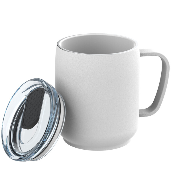 myNIZZA CERAMIC - Mug: white, Lid: dark grey