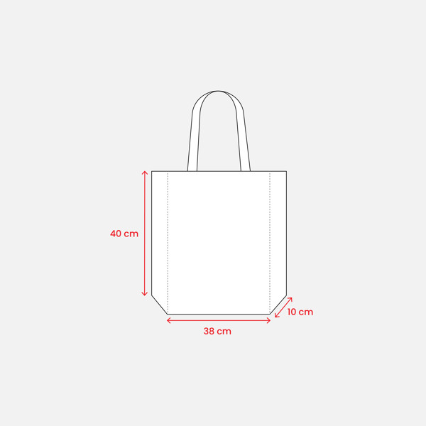 Laminated, Heat-Sealed 100 G/M2 Non-Woven Fabric Shopping Bag With Gusset And Long Handles - White