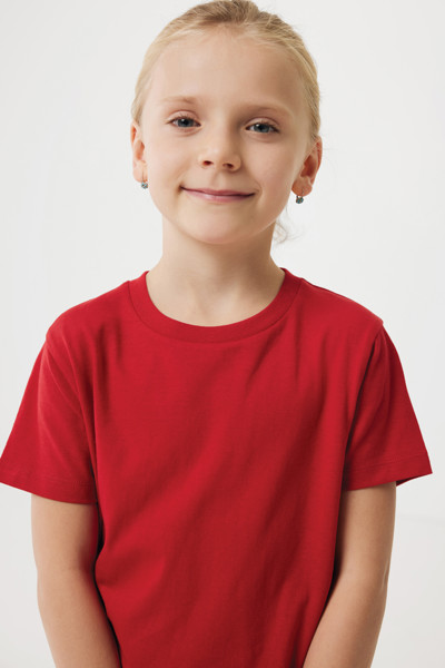 T-shirt pour enfants en coton recyclé IQONIQ Koli - Rouge / 1112